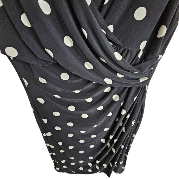 Lauren Ralph Lauren Womens Sheath Dress Classic Polka Dot Preppy Size 16 Stretch - Picture 3 of 7